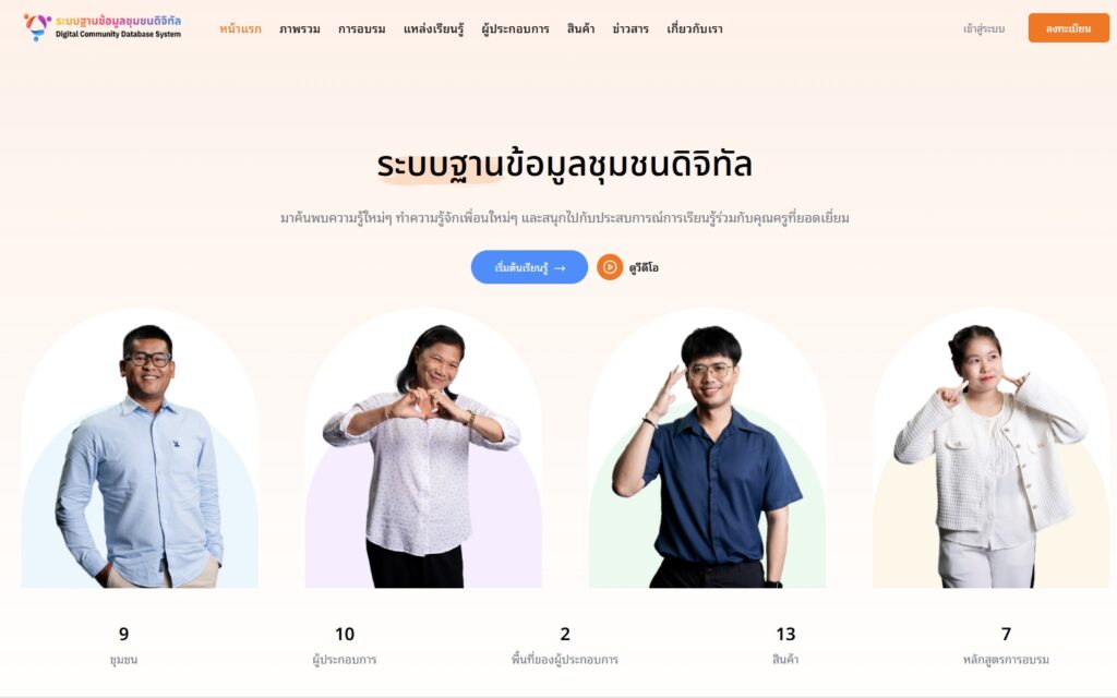 เว็บแอปพลิเคชัน “ชุมชนดิจิทัล”